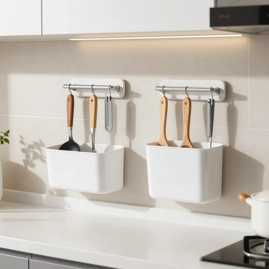 Team reviewing kitchen wall organizer layouts